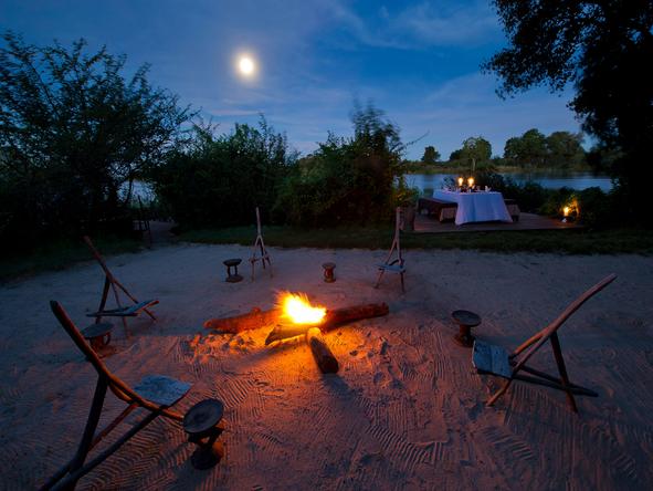 Sindabezi  Island Camp - campfire